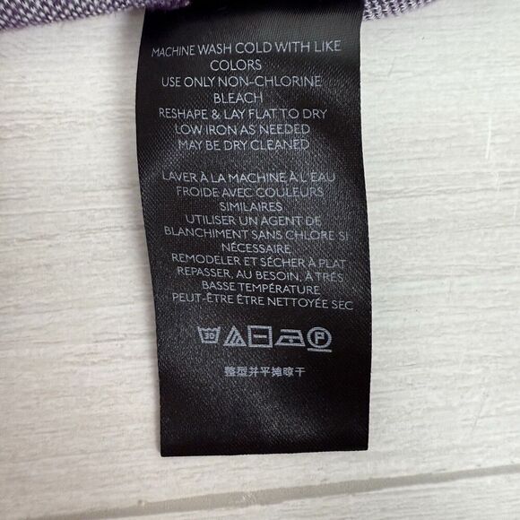 Anthropologie Maeve Knit Sweater Dress Size L Mock Neck Floral Purple Open Back - Picture 12 of 16